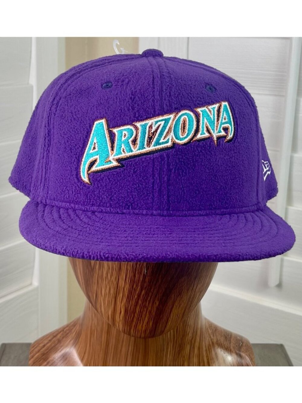 New Era 59Fifty MLB Arizona Diamondbacks Purple Fleece Baseball Fitted Hat 7 5/8